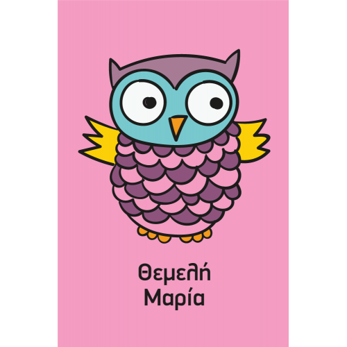 ID sticker set labels  for school owl