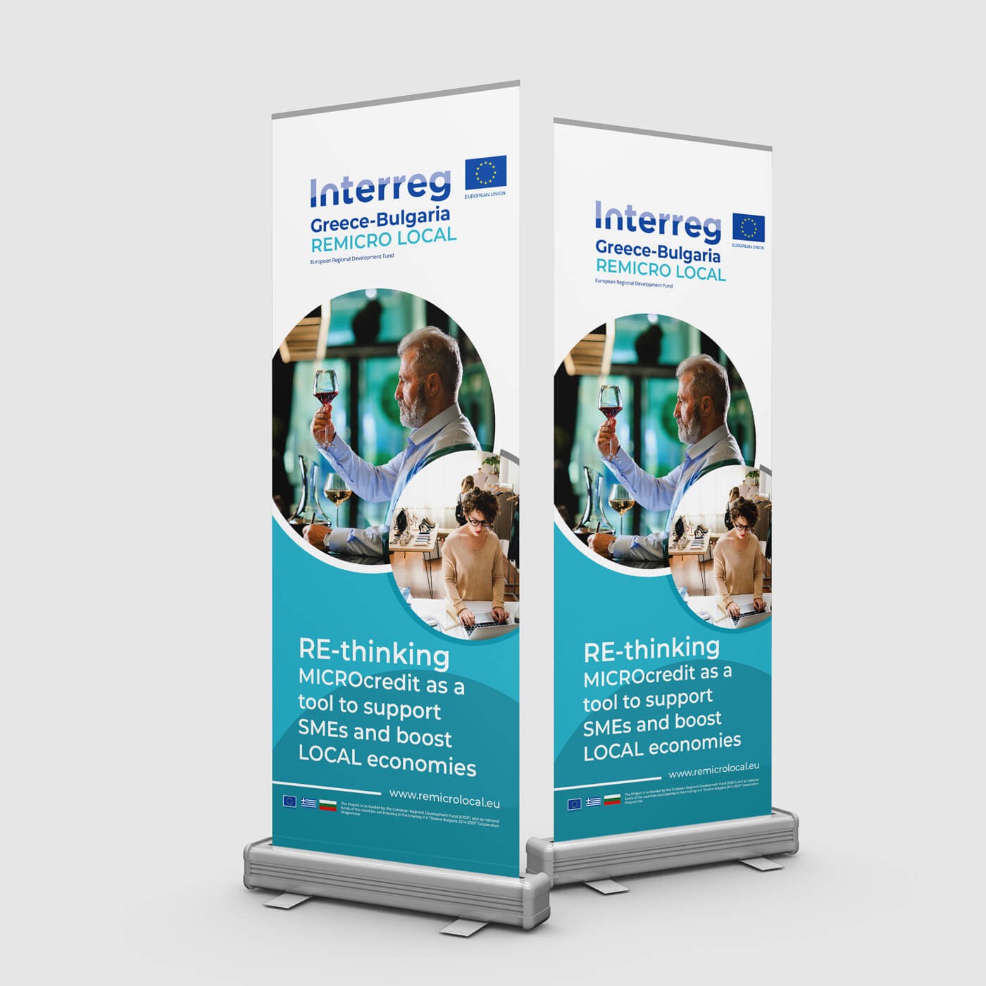 BeePrint Digital print with roll-up stands