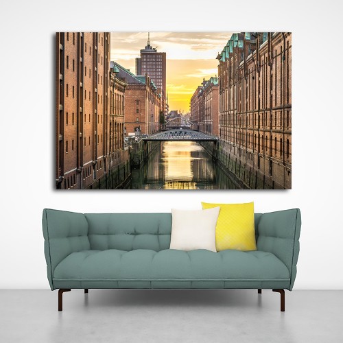 Decorative frame on canvas Hamburg
