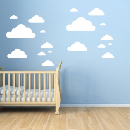 Wall sticker decor clouds