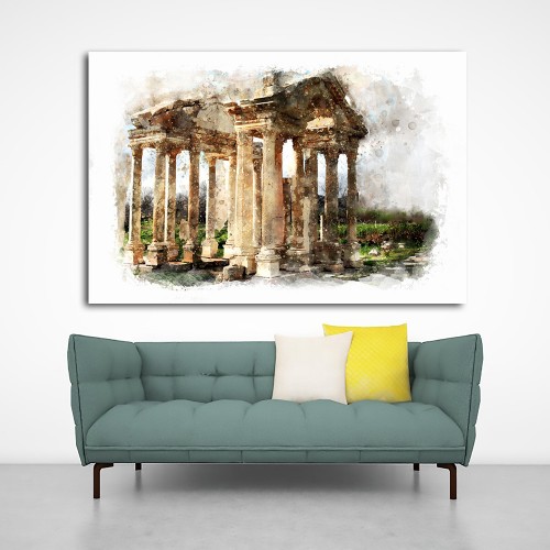Decorative frame on canvas Rome