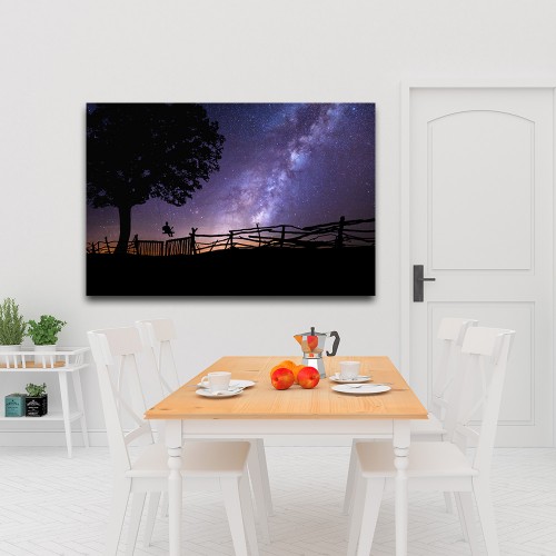 Decorative frame on canvas magic night