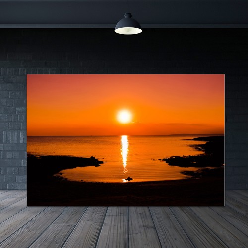 Decorative frame on canvas sunset 3