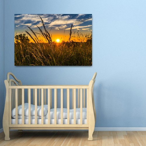 Decorative frame on canvas sunset 4