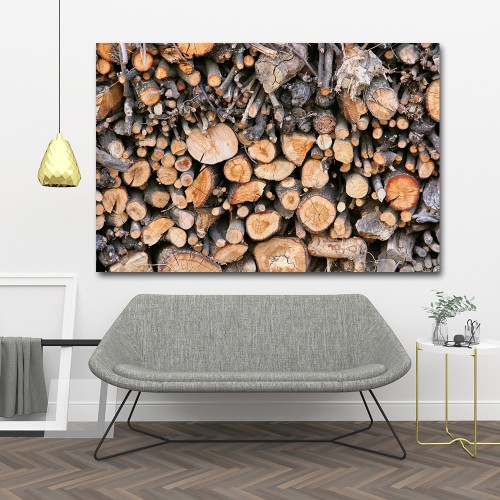 Decorative frame on canvas woods