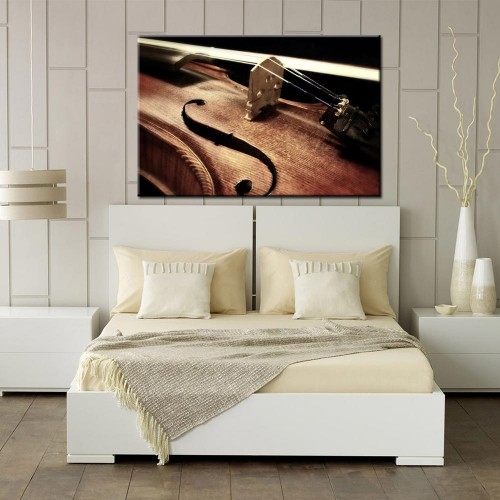 Decorative frame on canvas violin