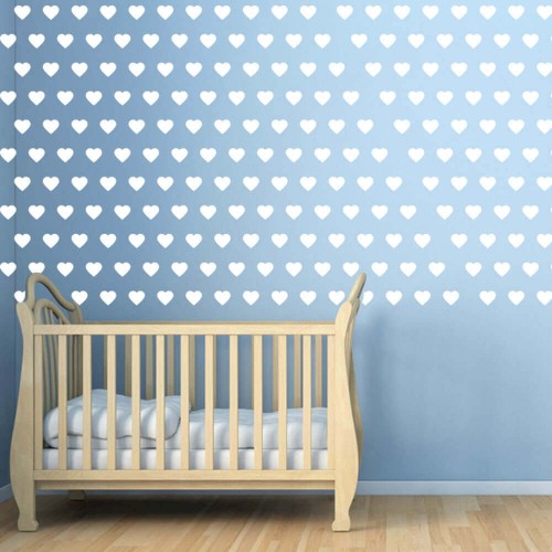 Wall sticker decor hearts