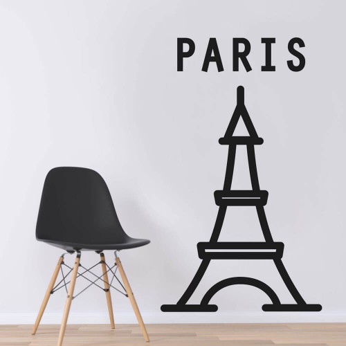 Wall sticker decor Paris