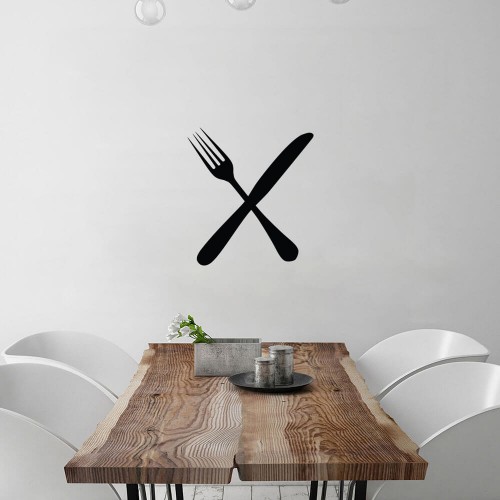 Wall sticker decor Cooking fork knife
