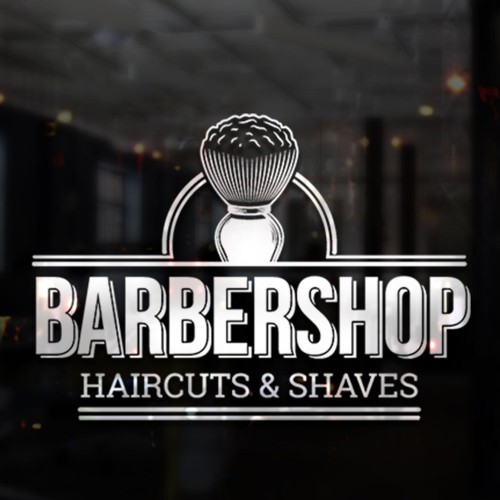 Wall sticker decor barber shop