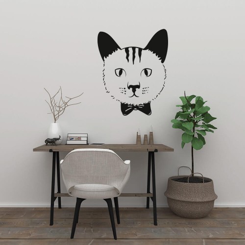 Wall sticker decor cat