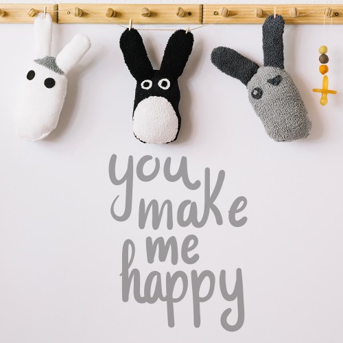 Wall sticker decor you make me happy