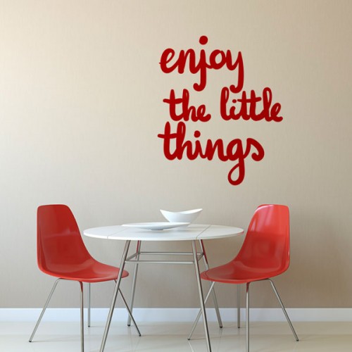 Wall sticker decor enjoy the littlie thinks