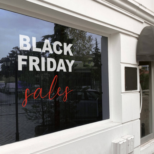 Black Friday sales sticker decor for window 01