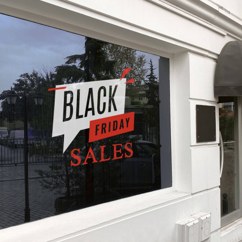 Black Friday sales sticker decor for window 04