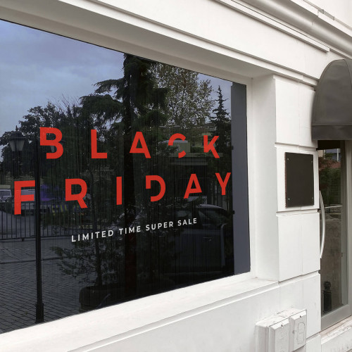 Black Friday sales sticker decor for window 10