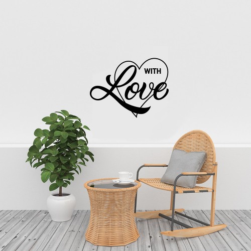 Wall sticker decor love with